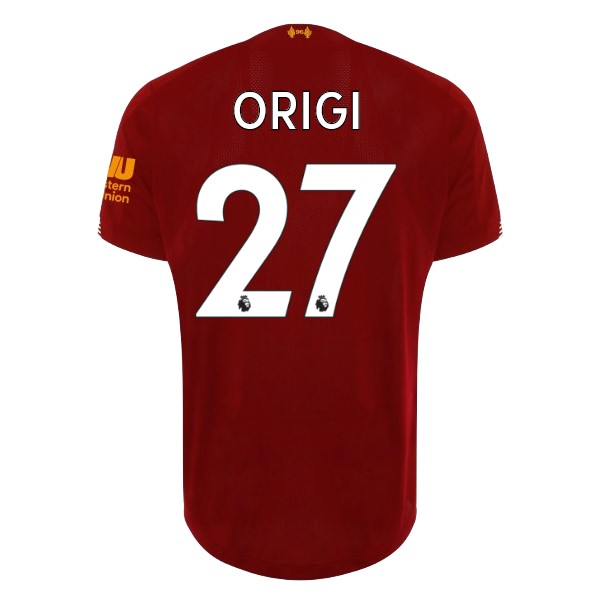 Camiseta Liverpool NO.27 Origi 1ª Kit 2019 2020 Rojo